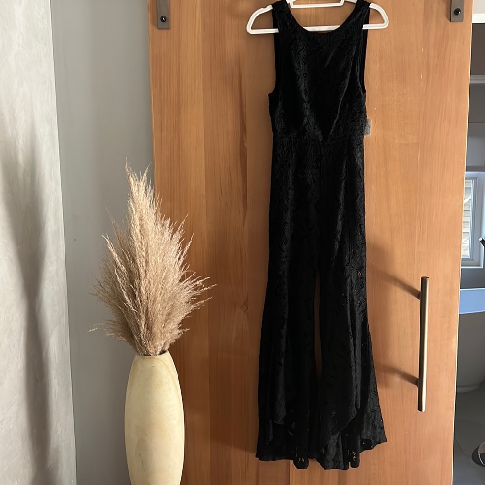 Free People Black Lace Jumpsuit - Size 4
